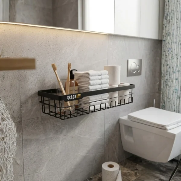 Wide Rectangular Wall Mounted Wire Basket Organizer | The Rackify