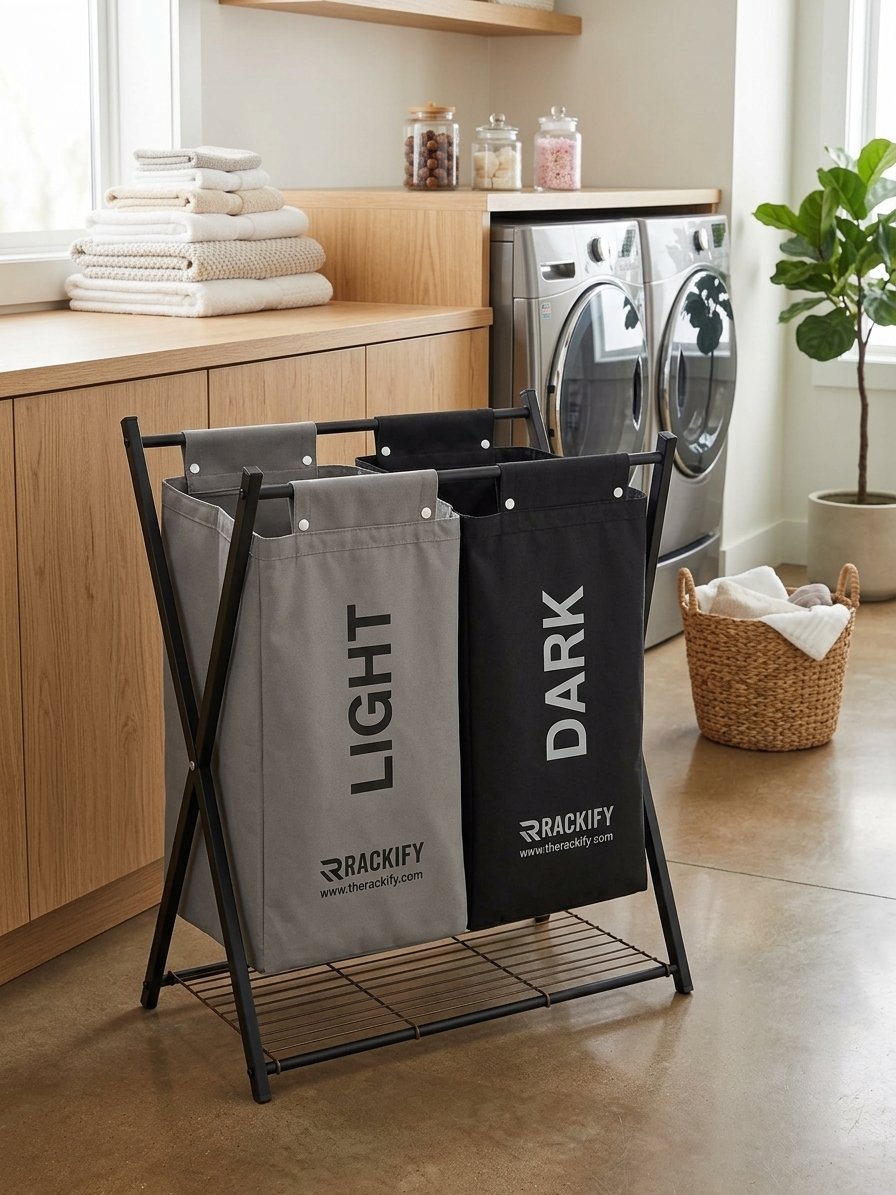 2 Compartment Laundry Basket for Light and Dark Clothes compartment laundry basket for light and dark clothes