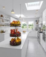 3-tier rotating countertop organizer for fruits and kitchen storage
